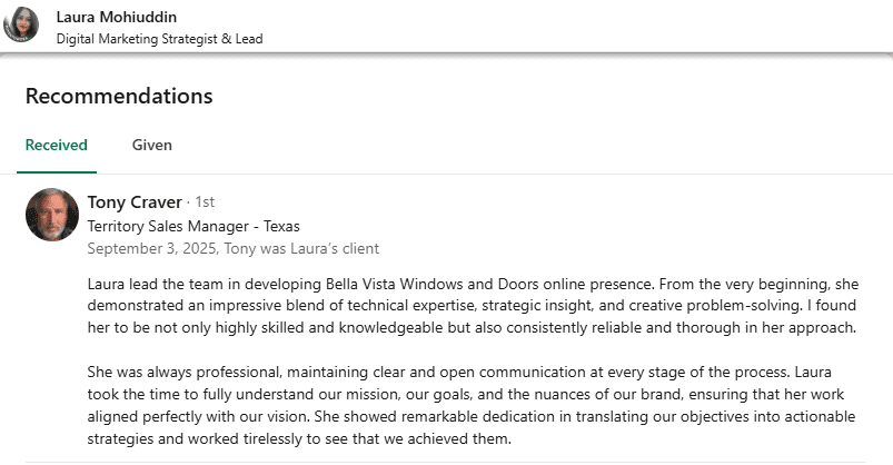 Tony Craver, Territory Sales Manager — Texas